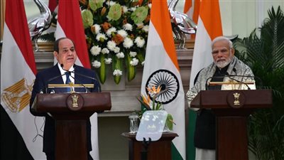 السيسي: تعزيز التعاون الاستراتيجي مع الهند في عدة مجالات