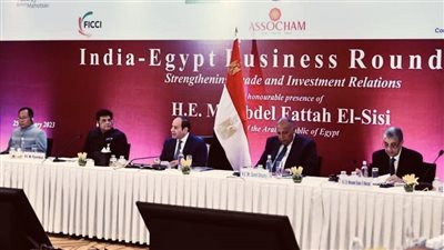 السيسي يشارك في اجتماع موسع لرؤساء كبرى الشركات الهندية ورجال الأعمال 