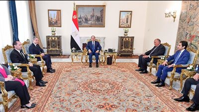 الرئيس السيسي يستقبل وزير الخارجية الأمريكي بقصر الاتحادية