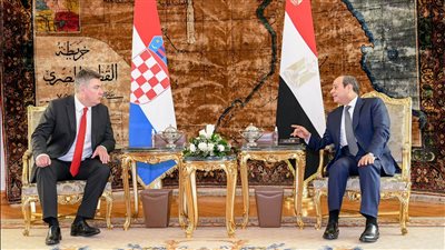 الرئيس السيسي يبحث مع نظيره الكرواتي تنمية العلاقات الثنائية في مختلف المجالات