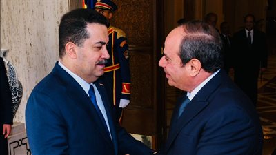 السيسي يستقبل محمد شياع السوداني رئيس وزراء العراق