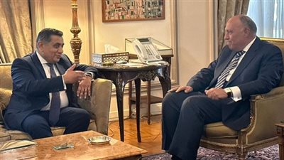  وزير الخارجية يستقبل وزير الدولة البريطاني للشرق الأوسط وشمال إفريقيا