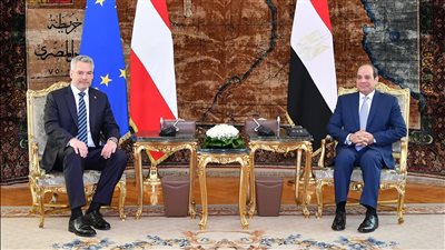 الرئيس السيسي يستقبل مستشار النمسا كارل نيهامر بقصر الاتحادية