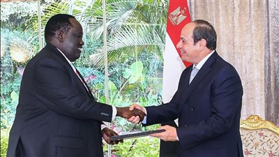 السيسي يتسلم رسالة من رئيس جنوب السودان حول تطورات الأوضاع بالسودان