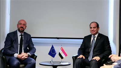 السيسي يلتقي رئيس المجلس الأوروبي على هامش قمة ميثاق التمويل العالمي الجديد