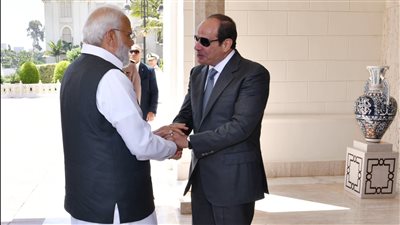 السيسي يستقبل رئيس وزراء الهند في قصر الاتحادية