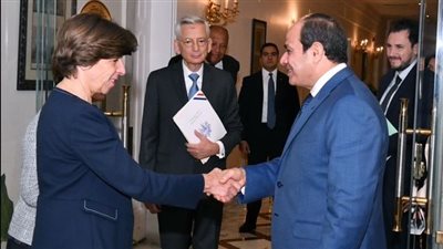 السيسي يبحث مع وزيرة خارجية فرنسا آخر مستجدات التصعيد العسكري بقطاع غزة