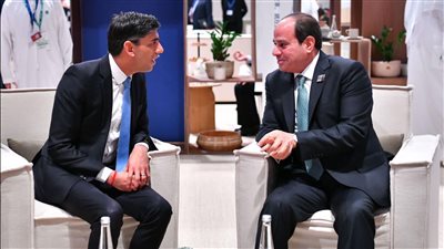السيسي يؤكد لرئيس وزراء بريطانيا ضرورة توفير الحماية اللازمة للمدنيين في غزة