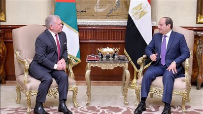 الرئيس السيسي والعاهل الأردني يؤكدان رفضهما التام لجميع محاولات تصفية القضية الفلسطينية