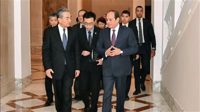  السيسي ووزير خارجية الصين يؤكدان العزم على استمرار مشروعات التنمية الاقتصادية المشتركة