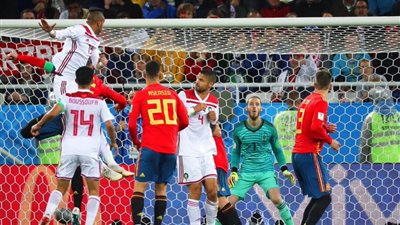 المغرب تحرج إسبانيا وإيران تتعادل مع البرتغال فى كأس العالم