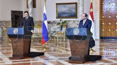 نص كلمة السيسي خلال المؤتمر الصحفي مع رئيس سلوفينيا