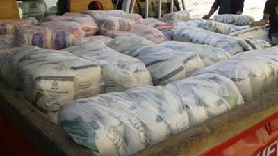 ضبط 22 طن سكر وأرز مجهولة المصدر داخل مخزن بالإسكندرية