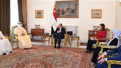 السيسى يبحث مع وفد إماراتى سبل تعزيز التعاون المشترك فى مختلف المجالات