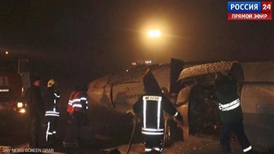تحطم طائرة روسية على متنها العشرات