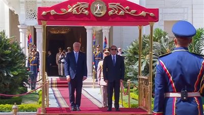 الرئيس السيسي يستقبل نظيره الألماني في قصر الاتحادية