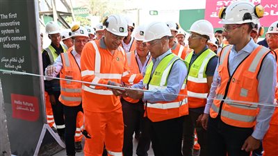 افتتاح محطة استعادة الطاقة المهدرة بمصنع أسمنت حلوان باستثمارات 30 مليون دولار 