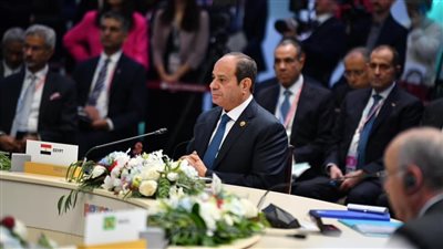  السيسي يؤكد إلتزام مصر بمحاور عمل تجمع البريكس وتعزيز التعاون بين دوله