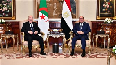 السيسي ونظيره الجزائري يؤكدان الحرص على مواصلة مسيرة التعاون المشترك
