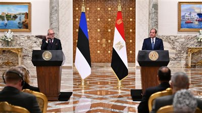 كلمة الرئيس السيسي خلال المؤتمر الصحفى المشترك مع نظيره في إستونيا