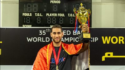 البنك المصري لتنمية الصادرات يحتفل برعاية عمر شريف بطل العالم لكرة السرعة