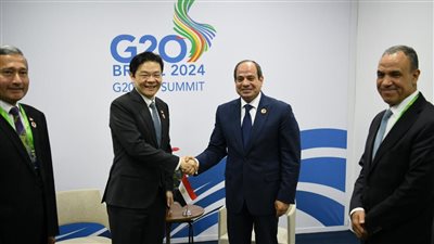 السيسي يبحث مع رئيس وزراء سنغافورة سبل تطوير التعاون الثنائي 
