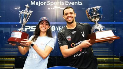 لاعبا بالم هيلز مصطفى عسل ونوران جوهر يتوجان ببطولة هونج كونج المفتوحة للاسكواش