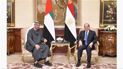 الرئيس السيسي يبحث مع نظيره الإماراتي سبل تعزيز التعاون بمختلف المجالات