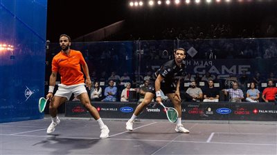 مصطفى عسل ونوران جوهر يتأهلان لنصف نهائي بطولة بالم هيلز المفتوحة للإسكواش