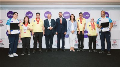 المصرية للاتصالات تكرم أبطال الأولمبياد الخاص بالمسابقة الإقليمية للفروسية بالإمارات