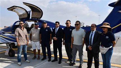 وزير الشباب والرياضة يشهد إنطلاق رالي الطائرات بمطار سفنكس الدولي