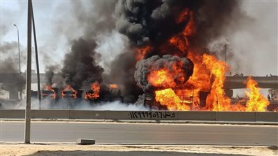 «البترول»: السيارة التى اشتعلت أعلى الدائرى لا تتبع القطاع