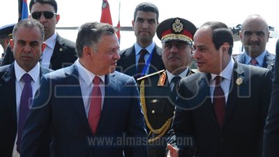  ”السيسى ” يستقبل العاهل الأردني وأمير قطر و رئيس وزراء لبنان