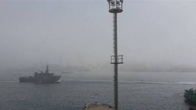استمرار حركة الملاحة في بوغازي الإسكندرية والدخيلة مع سقوط الأمطار