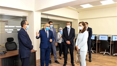 وزيرة التخطيط تفتتح المركز الوطنى للبنية المعلوماتية المكانية 