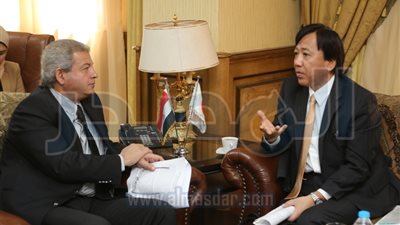 خالد عبد العزيز والسفير الياباني يبحثان سبل التعاون المشترك