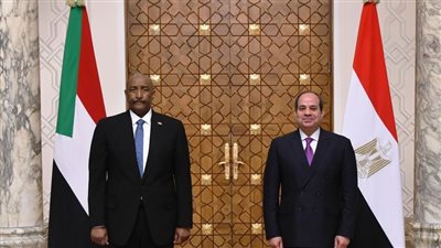 مراسم استقبال رسمية لرئيس مجلس السيادة الانتقالي السوداني بقصر الاتحادية