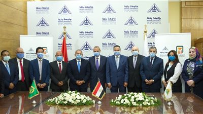 بروتوكول تعاون بين البنك الأهلى وجامعة بنها لميكنة متحصلات الطلبة والعاملين