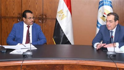 وزير البترول يبحث مع نظيره اليمنى سبل تعزيز التعاون المشترك