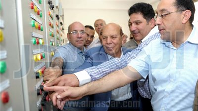 4 وزراء يعطون إشارة البدء لتشغيل محطة الرفع رقم 