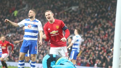 روني يعادل رقما قياسيا ليونايتد في إكتساح ريدينج بكأس الاتحاد