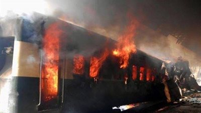 السيطرة على حريق اندلع في قطار ركاب بمطروح