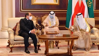 السيسى يلتقى أمير الكويت لتقديم العزاء فى وفاة الشيخ جابر الأحمد الصباح