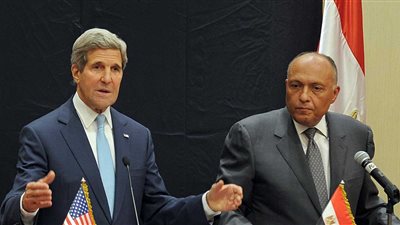 سامح شكري يبحث مع نظيره الأمريكي سبل دعم العملية السياسية في سوريا