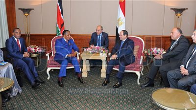 تفاصيل لقاء السيسي مع نظيره الكونغولي بمقر إقامته بأديس ابابا