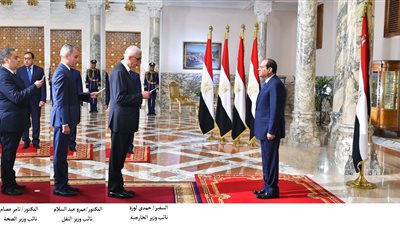 3 نواب لوزراء الخارجية والنقل والصحة يؤدون اليمين الدستورية أمام الرئيس السيسى
