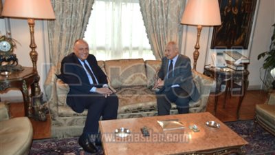 وزير الخارجية يستقبل الأمين العام الجديد لجامعة الدول العربية 