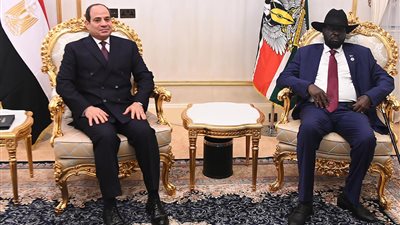 السيسى يعقد جلسة مباحثات موسعة مع رئيس جنوب السودان فى جوبا