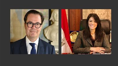 «المشاط» تبحث مع السفير الفرنسى سبل تعزيز العلاقات الاقتصادية