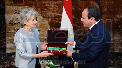 تفاصيل لقاء السيسي بمديرة منظمة اليونسكو (صور)